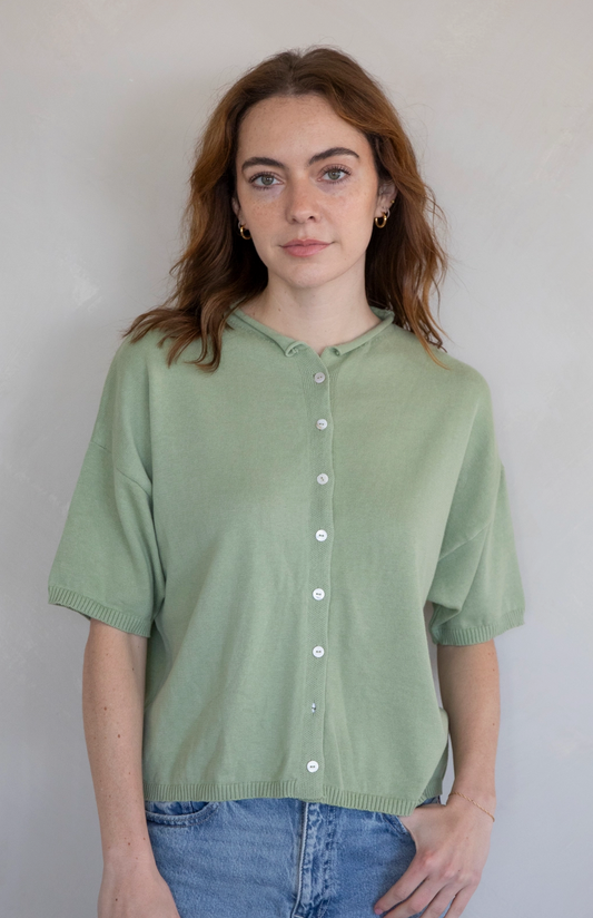 Elle Short Sleeve Sweater Sage