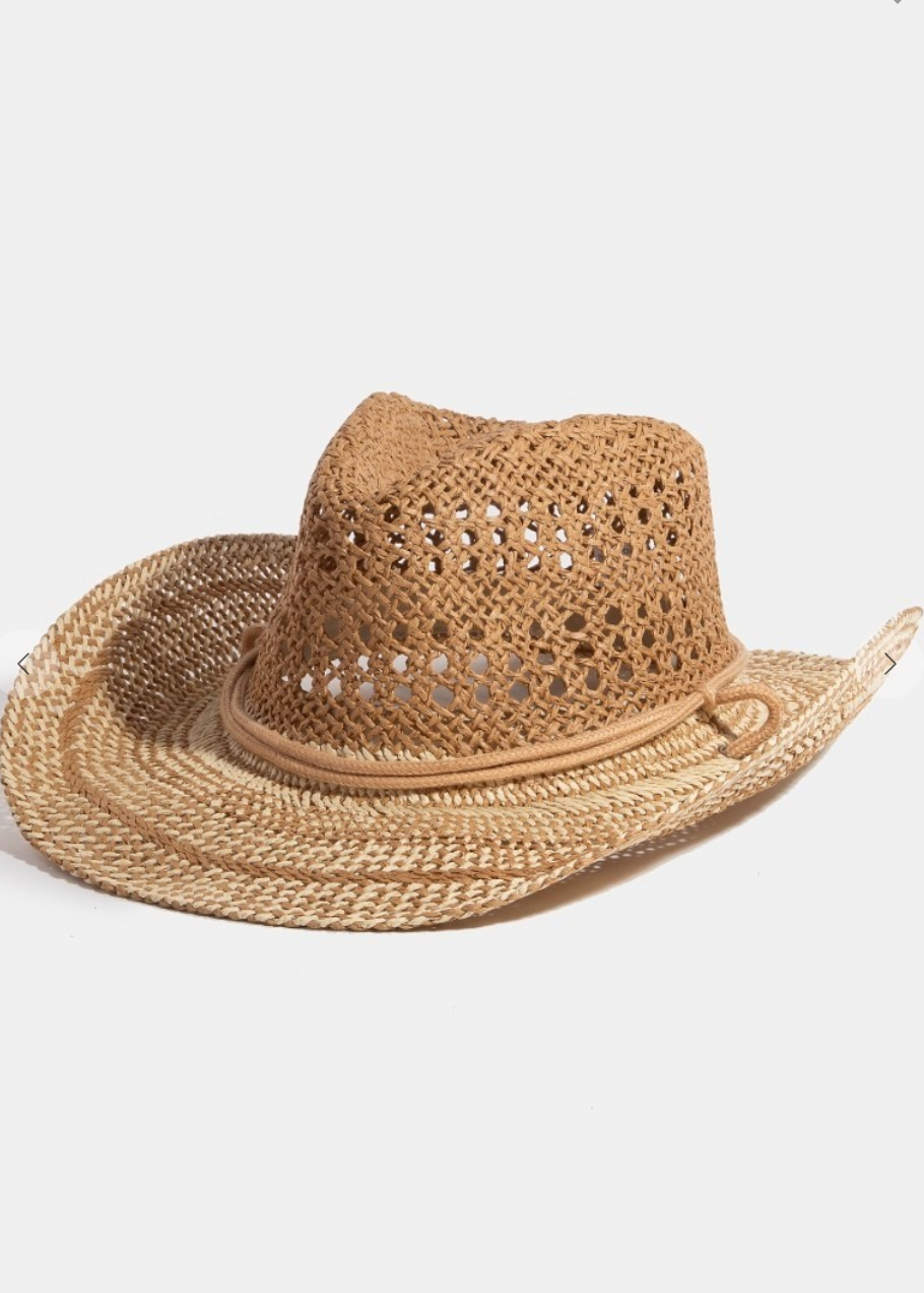 Braided Cowboy Hat Khaki