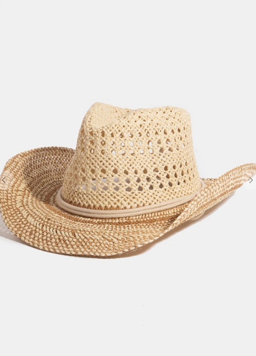 Braided Cowboy Hat Ivory