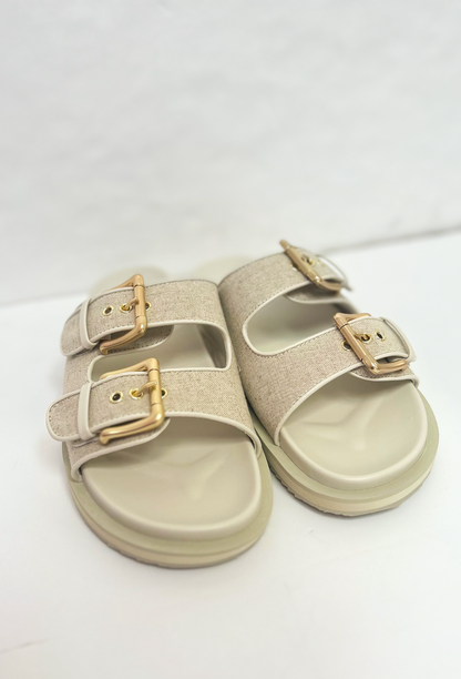 Tenzin Billini Linen Buckle Sandals