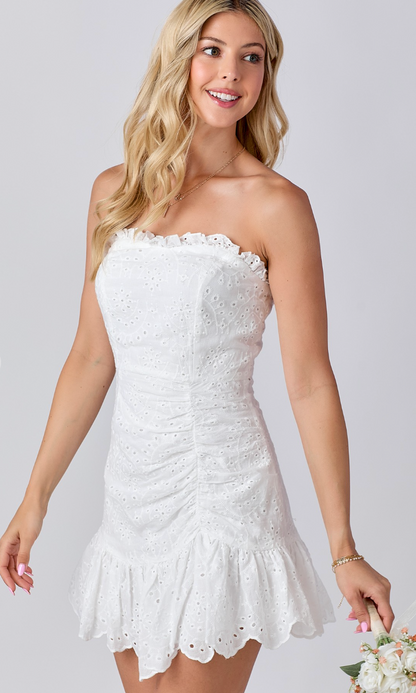 Strapless Filly Eyelet Dress