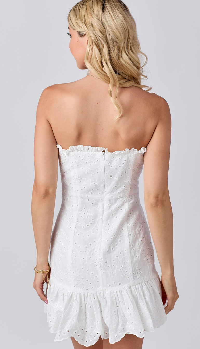 Strapless Filly Eyelet Dress