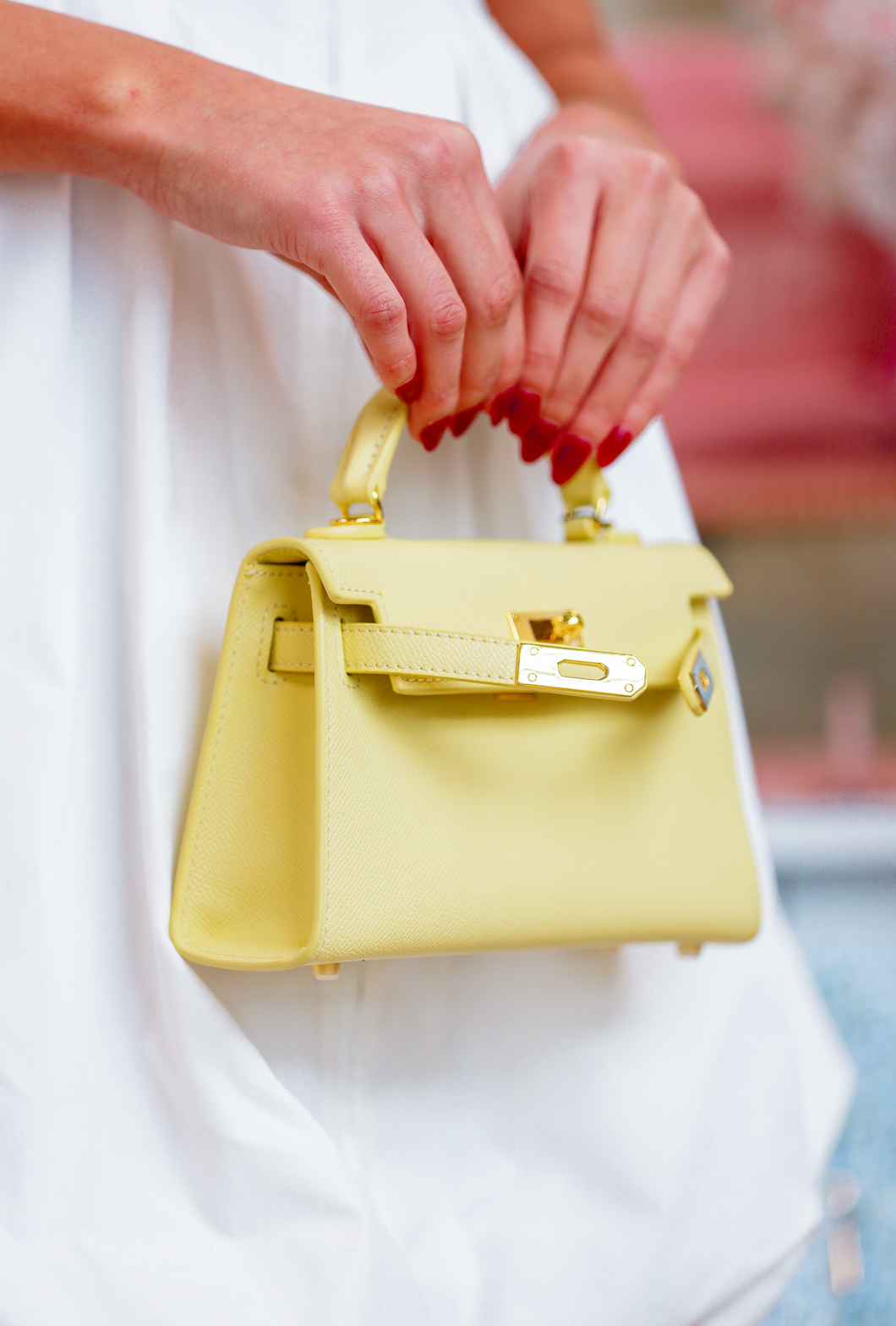 Lana Top Handle Purse Yellow