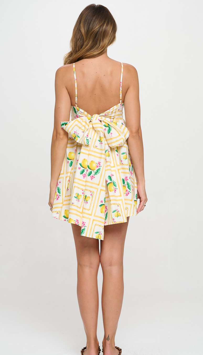 Santorini Lemons Strappy Dress