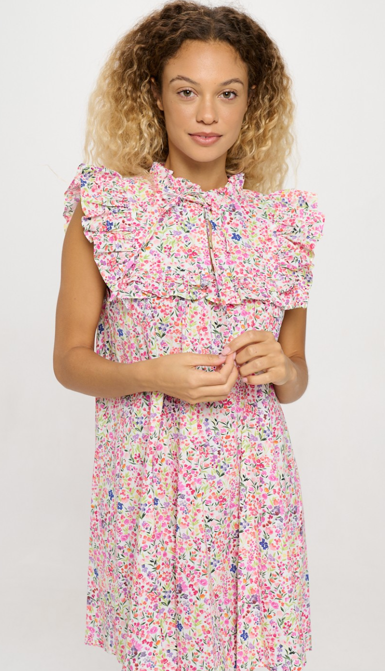 Mosaic Petal Bib Dress