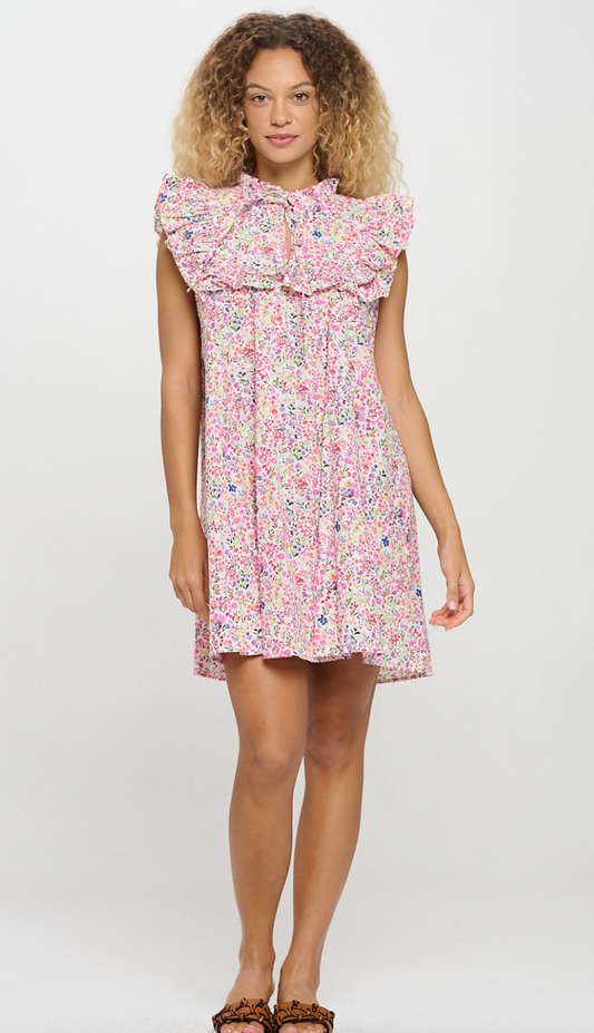 Mosaic Petal Bib Dress