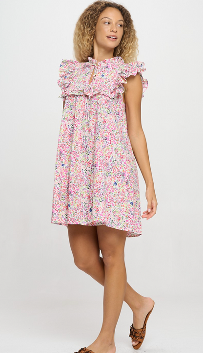 Mosaic Petal Bib Dress