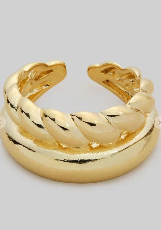 Brass Twist Stack Ring