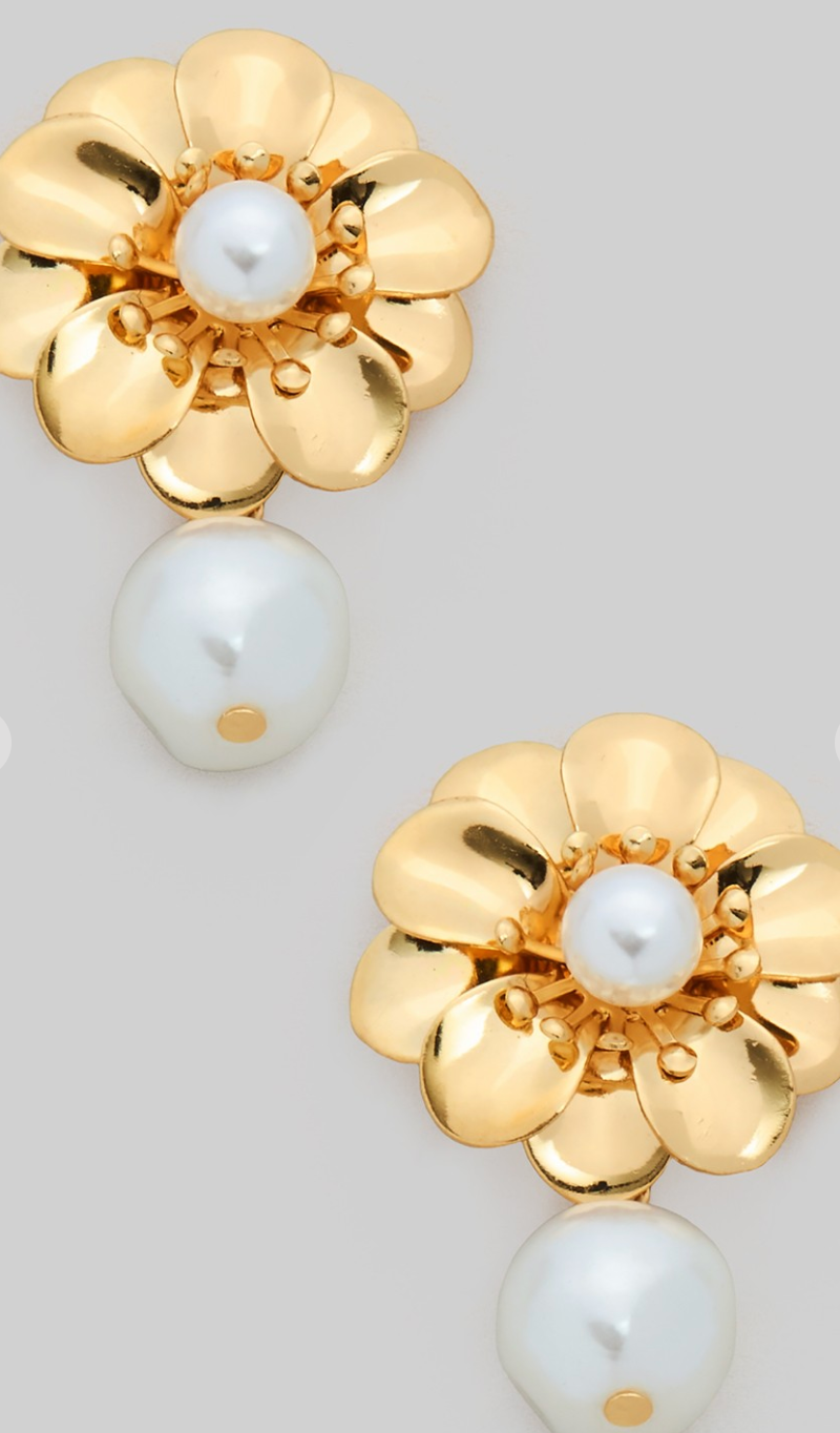 Pearl Flower Earrings