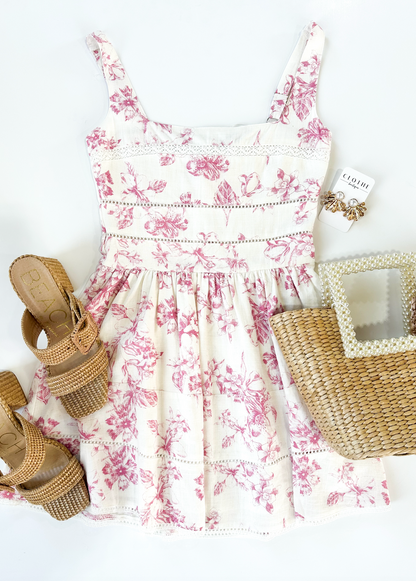 Hibiscus Floral Fit & Flare Dress