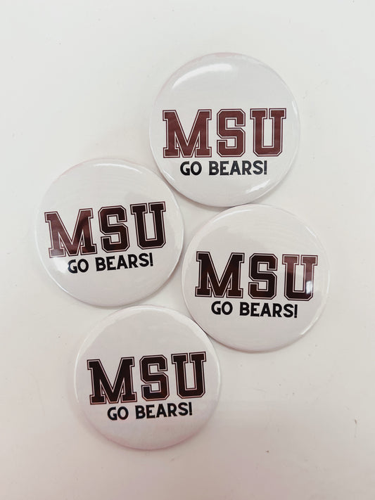 MSU Go Bears Button