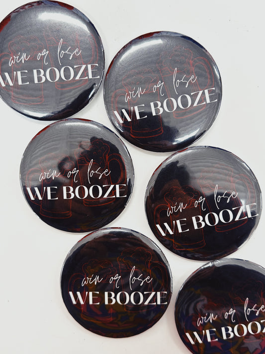 Win or Lose Booze Black Button