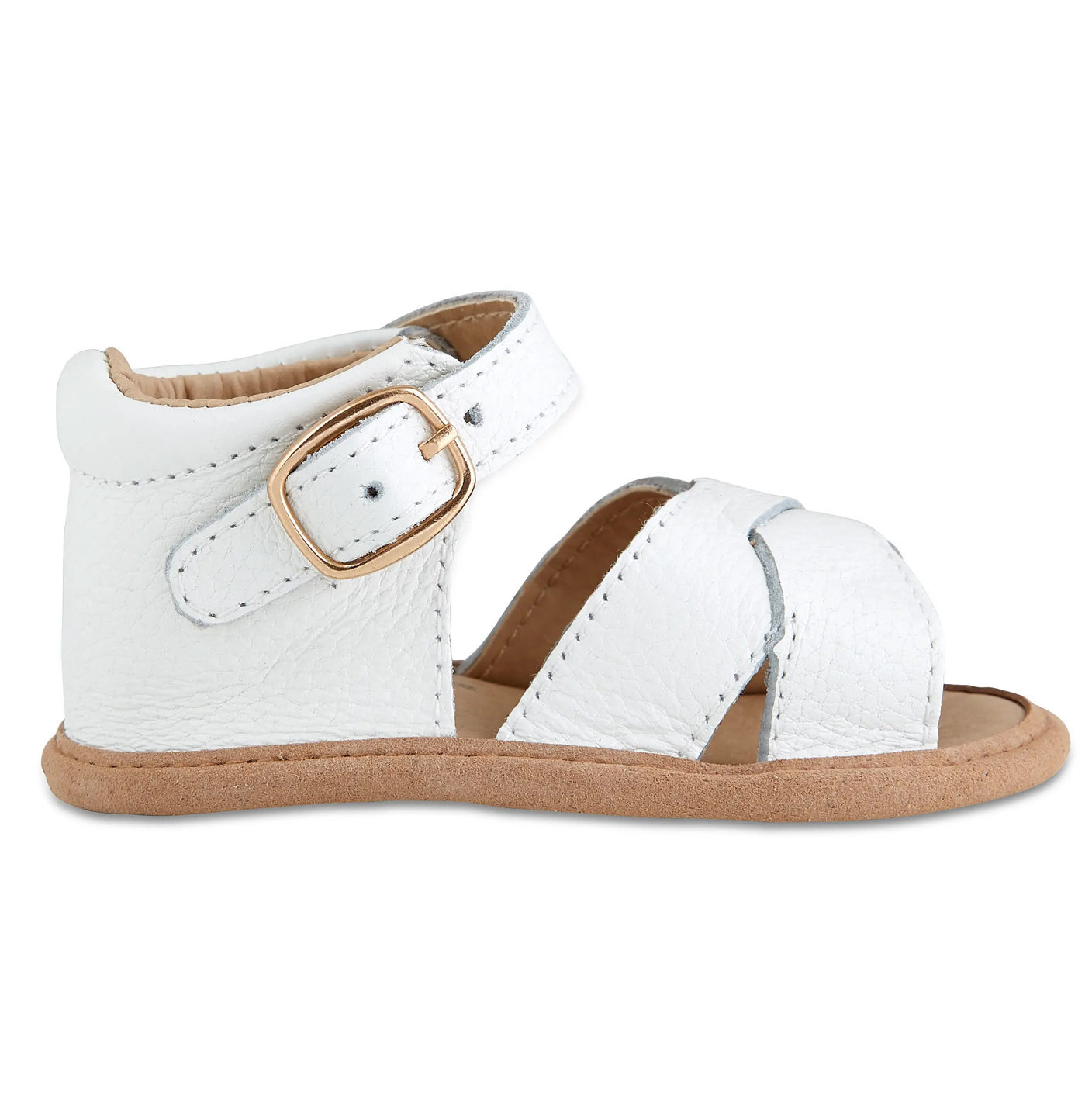 White Leather Baby Sandals - Clothe Boutique