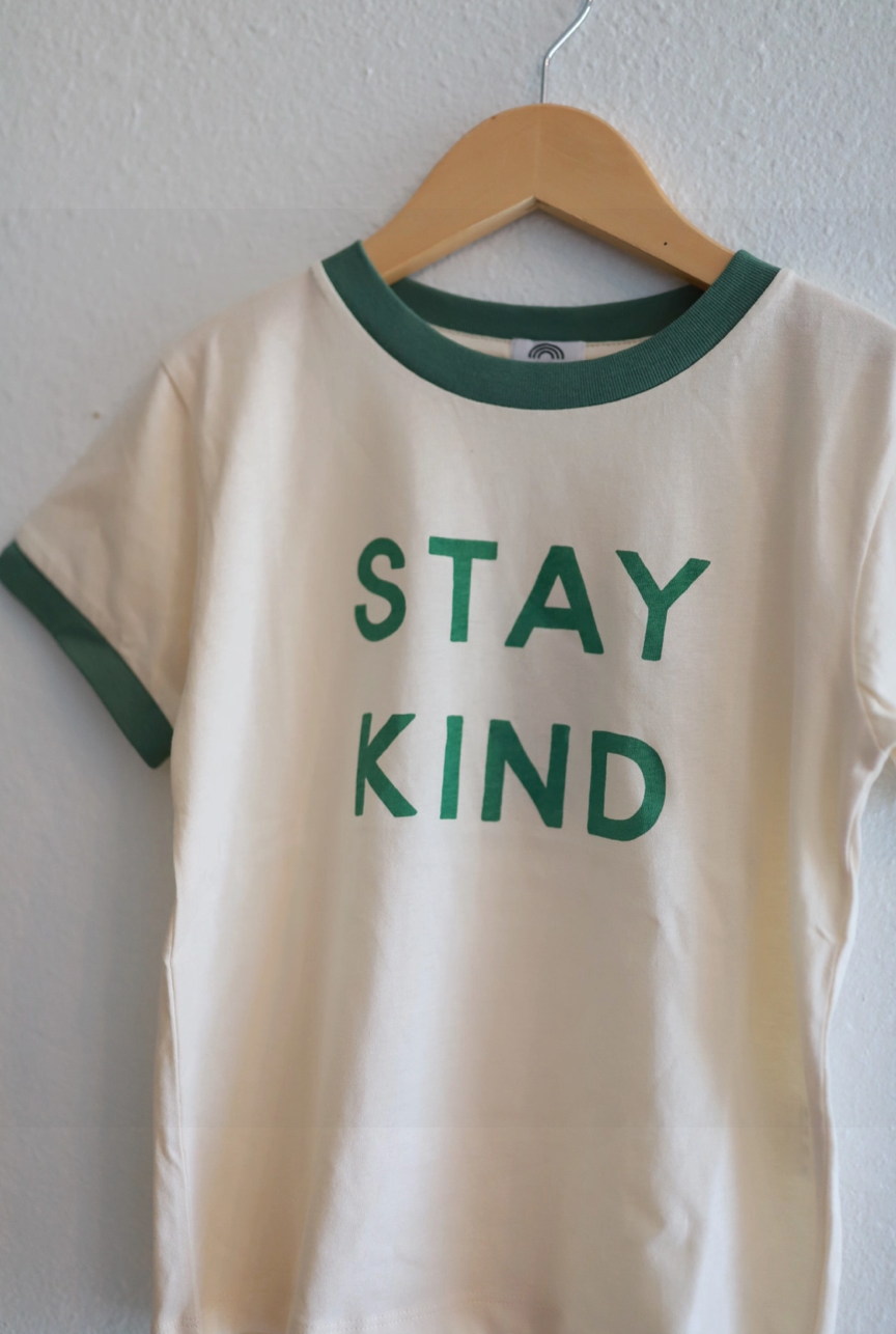 Stay Kind Ringer T-shirt - Clothe Boutique