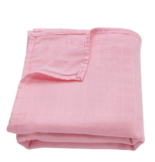 Pink Muslin Swaddle Blanket - Clothe Boutique