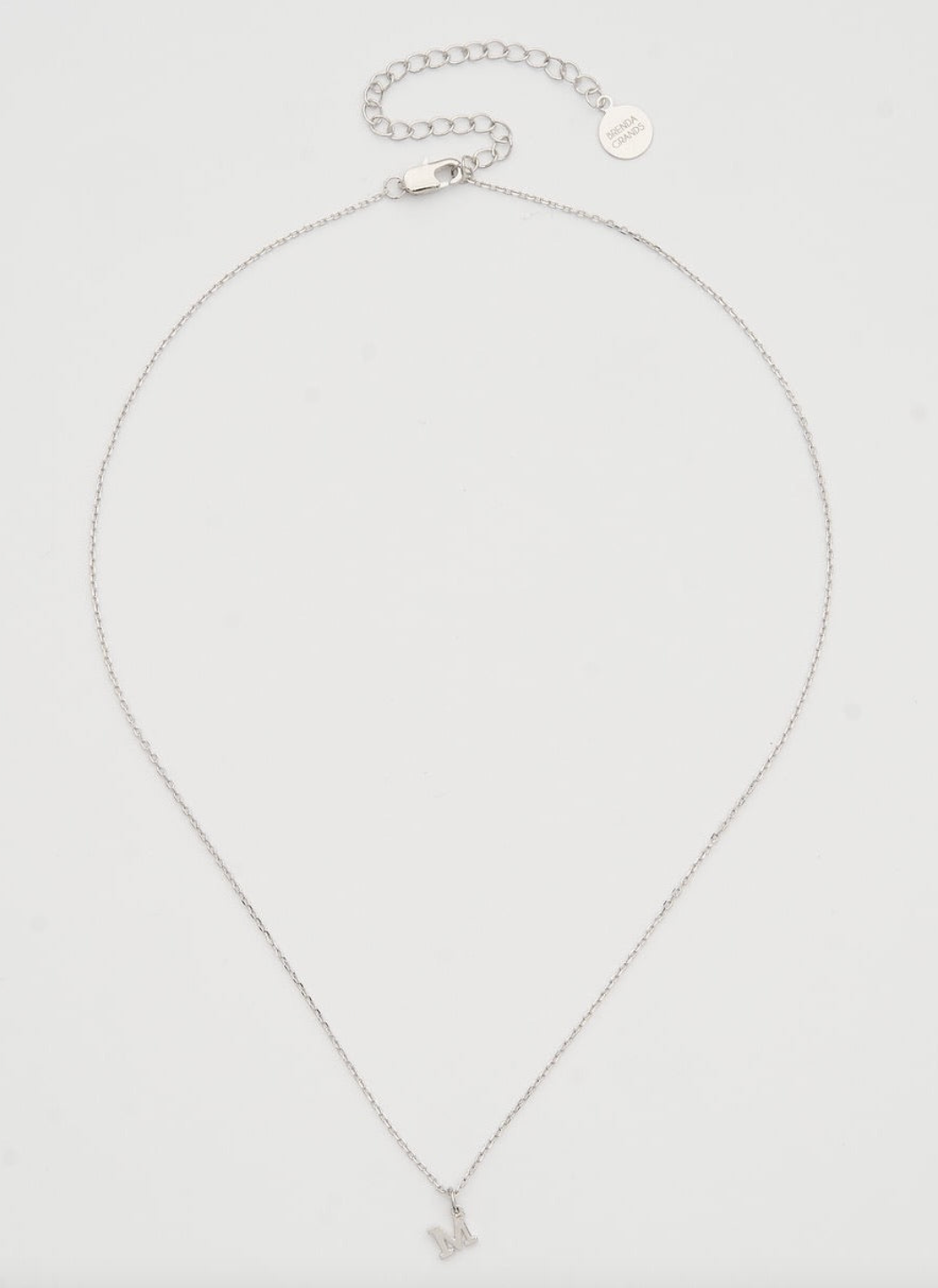 Dainty Love Initial Necklace Silver - Clothe Boutique