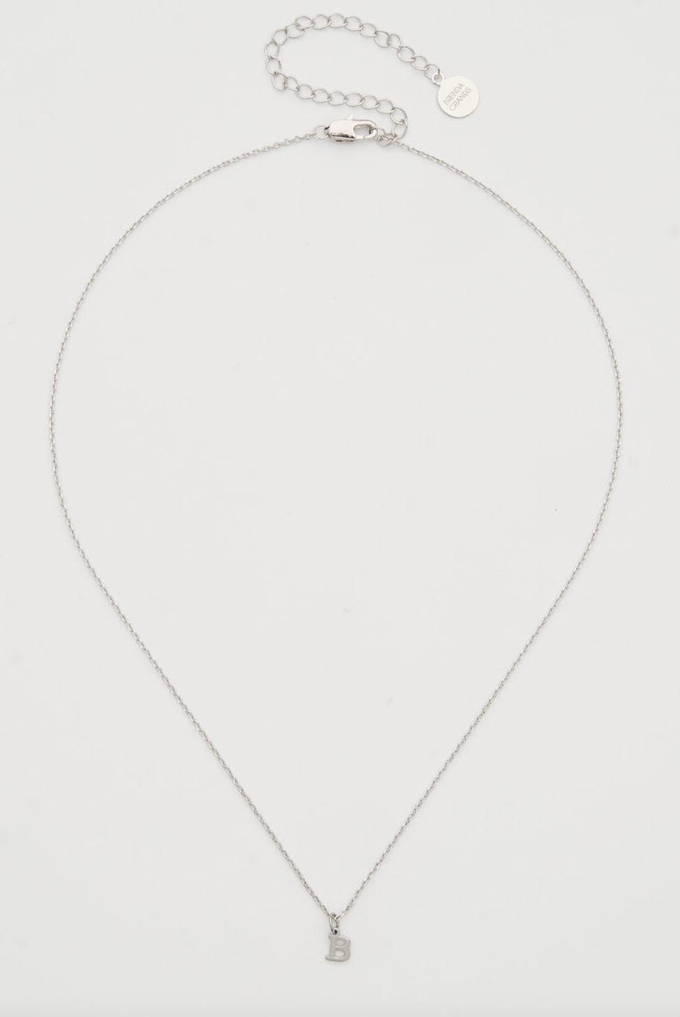 Dainty Love Initial Necklace Silver - Clothe Boutique