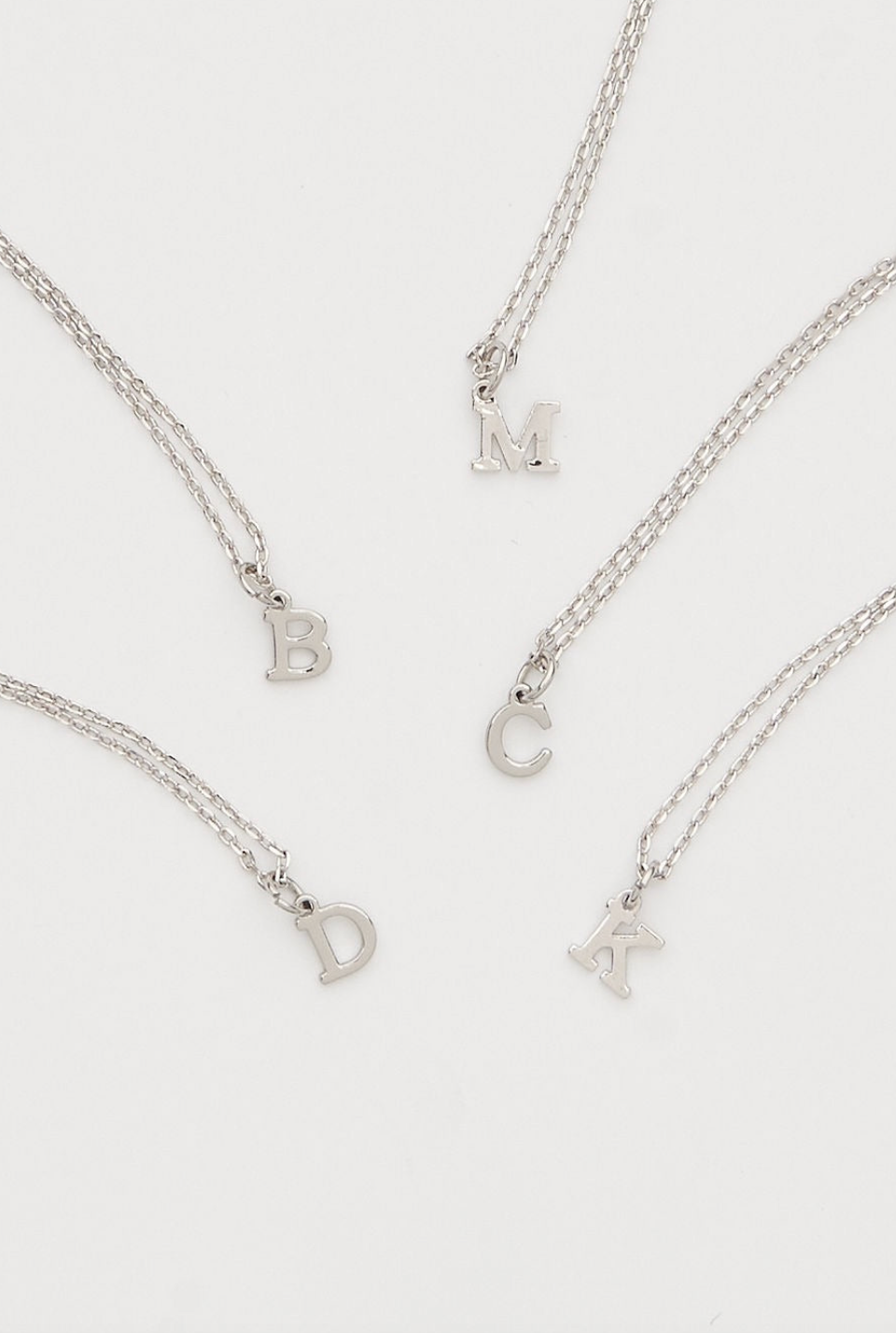 Dainty Love Initial Necklace Silver - Clothe Boutique