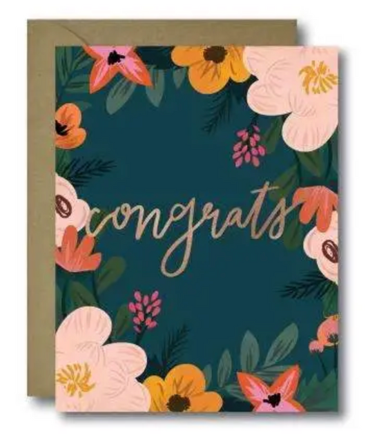 Floral Congrats Card