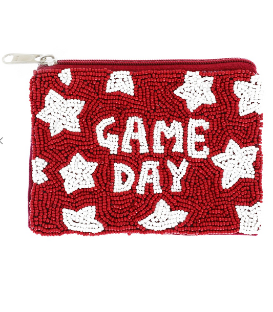 Game Day Star Coin Purse Burgundy