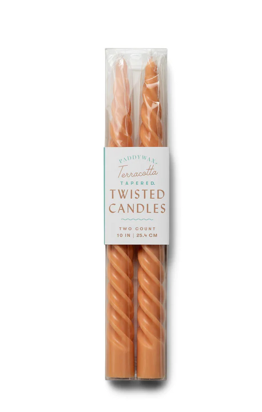 Terracotta Twisted Taper Candles