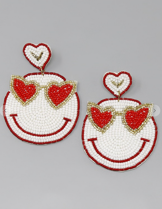 Valentine Smiley Earrings