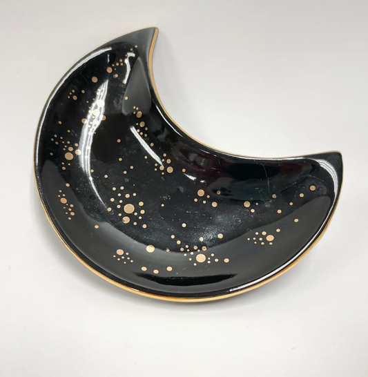 Moon Trinket Dish Black