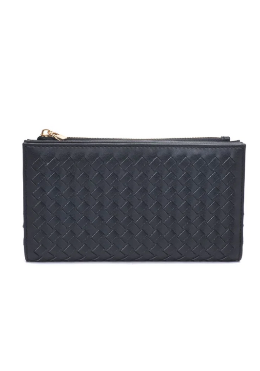 Thalia Woven Wallet Black