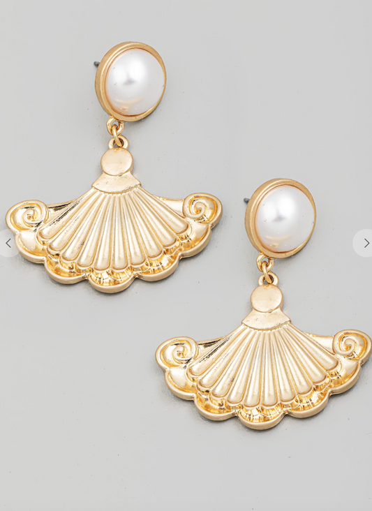 Sea Shell Drop Earrings